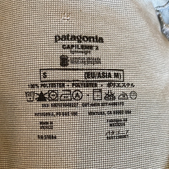 Patagonia Mid Zip Capilene Base Layer size S - Picture 4 of 4